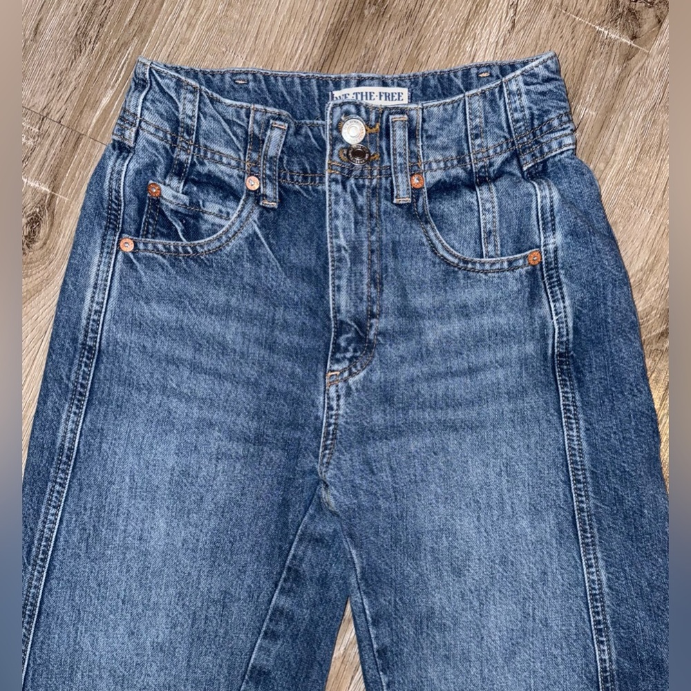 Free People We The Free Aster Straight Leg Jeans in Swarm size 24 - Picture 5 of 8